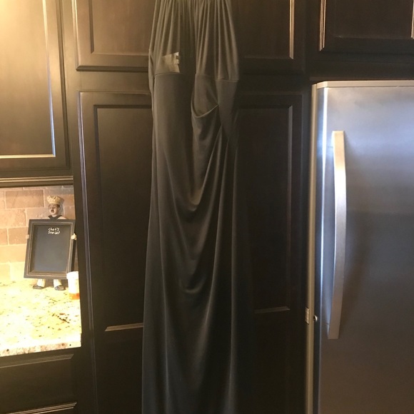 BLK Long Mesh Halter Neckline Size 8 Davids Bridal - Picture 4 of 5